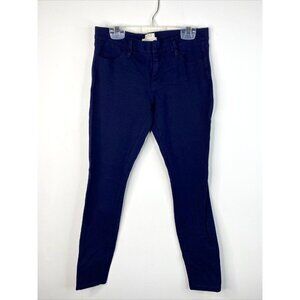 J.Crew The Gigi Pant Women 2 Navy Stretch Skinny Ponte Classic Minimalist Preppy